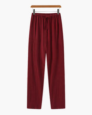 Adrian | Leichte Slim Fit Herren Sommer Leinenhose mit Kordelzug