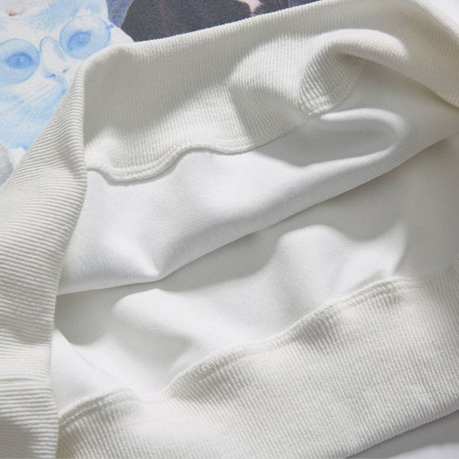 Arietty - Lässiges Sweatshirt mit Katzenmotiv aus Baumwolle