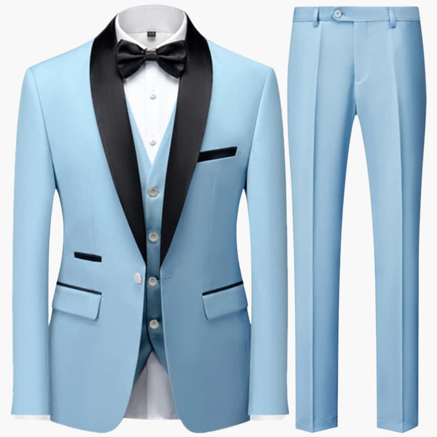 Herren Slim Fit Anzug dreiteilig für formelle Anlässe ganzjährig