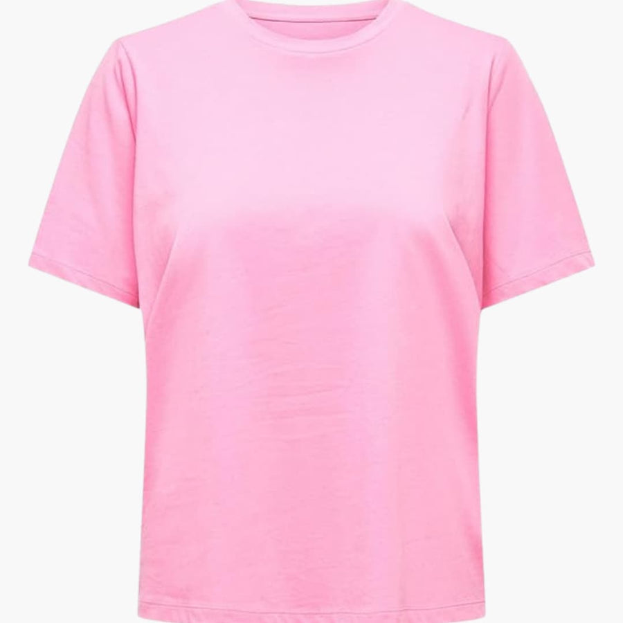 Damen T-Shirt mit Rundhalsausschnitt und kurzen Ärmeln