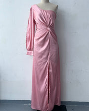 Helena - Elegantes One-Shoulder-Kleid mit Schlitz für Damen