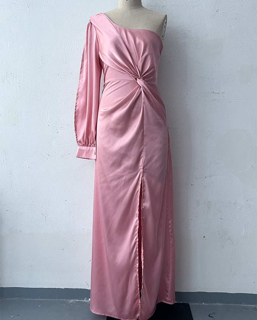 Helena - Elegantes One-Shoulder-Kleid mit Schlitz für Damen