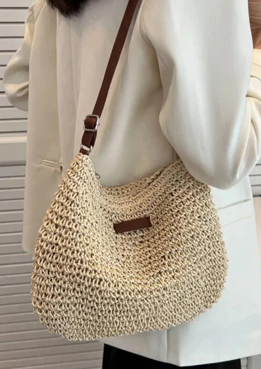 Eryln Strohumhängetasche | Beige