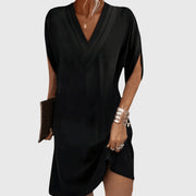 Nicole | Damen V-Ausschnitt Lockeres Mini Kleid