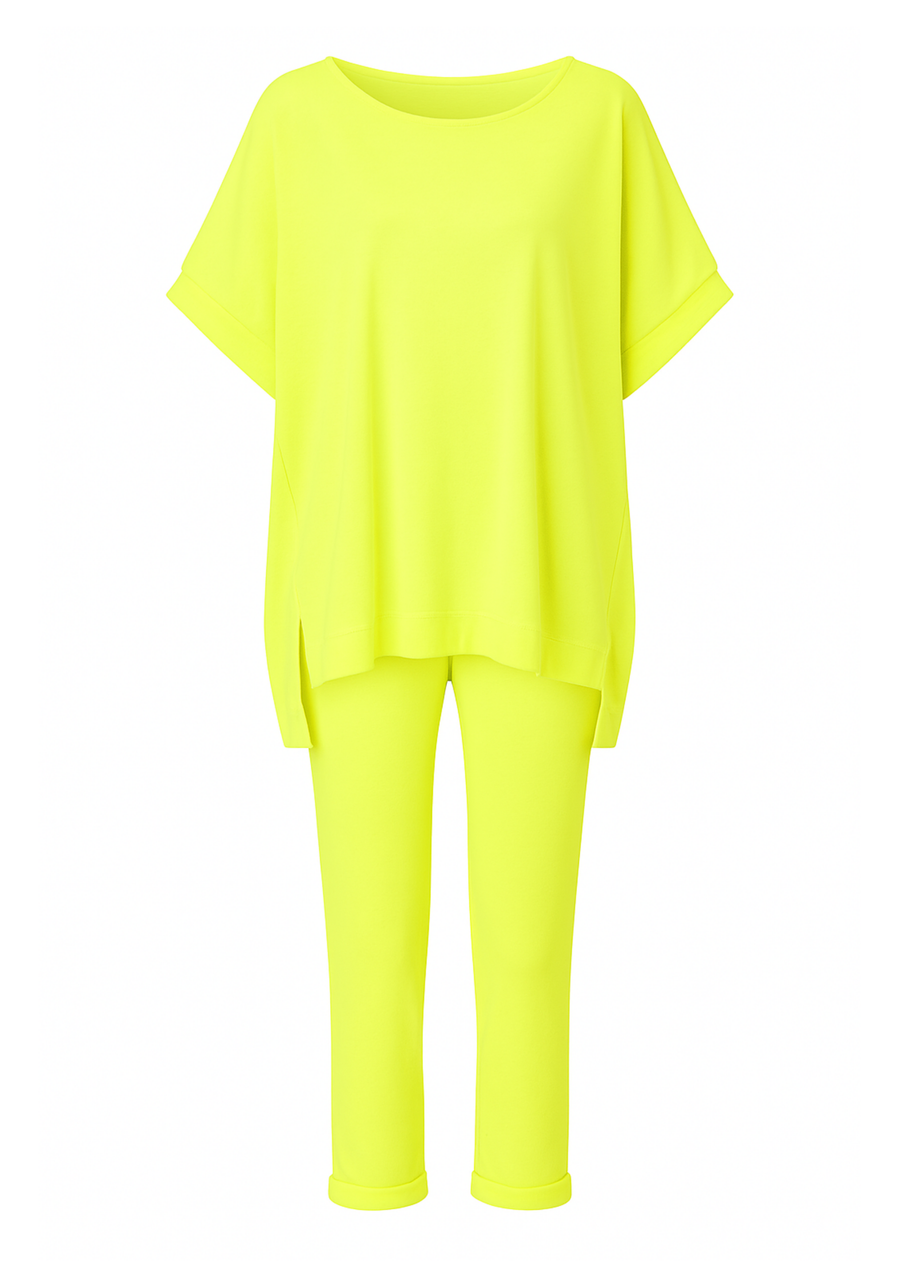 Rani Loungewear-Set mit Pullover-Top und verkürzter Hose | Gelb