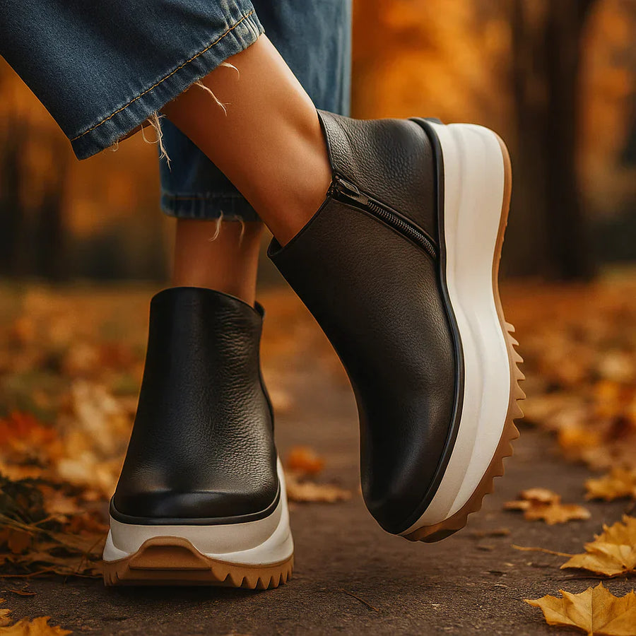 Alora™ - Damen Trendige Sneakers | Bequeme hohe Sohle
