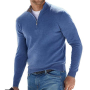 Lässiger Herrenpullover Mit Halbem Reißverschluss | Langarm