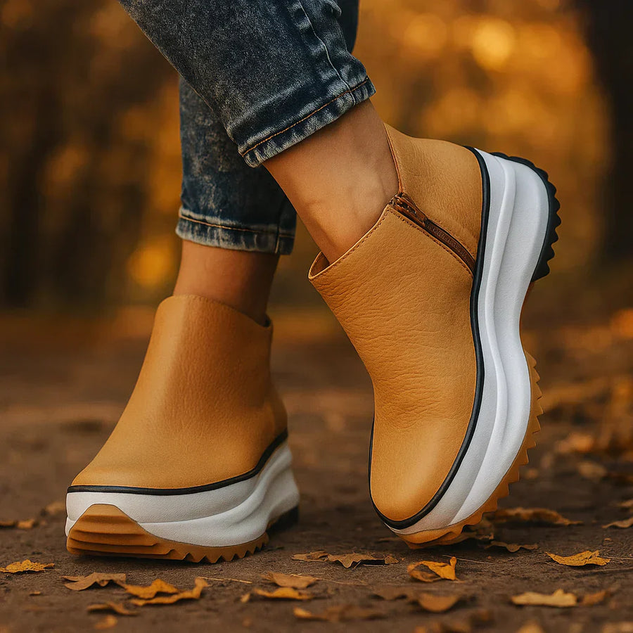 Alora™ - Damen Trendige Sneakers | Bequeme hohe Sohle