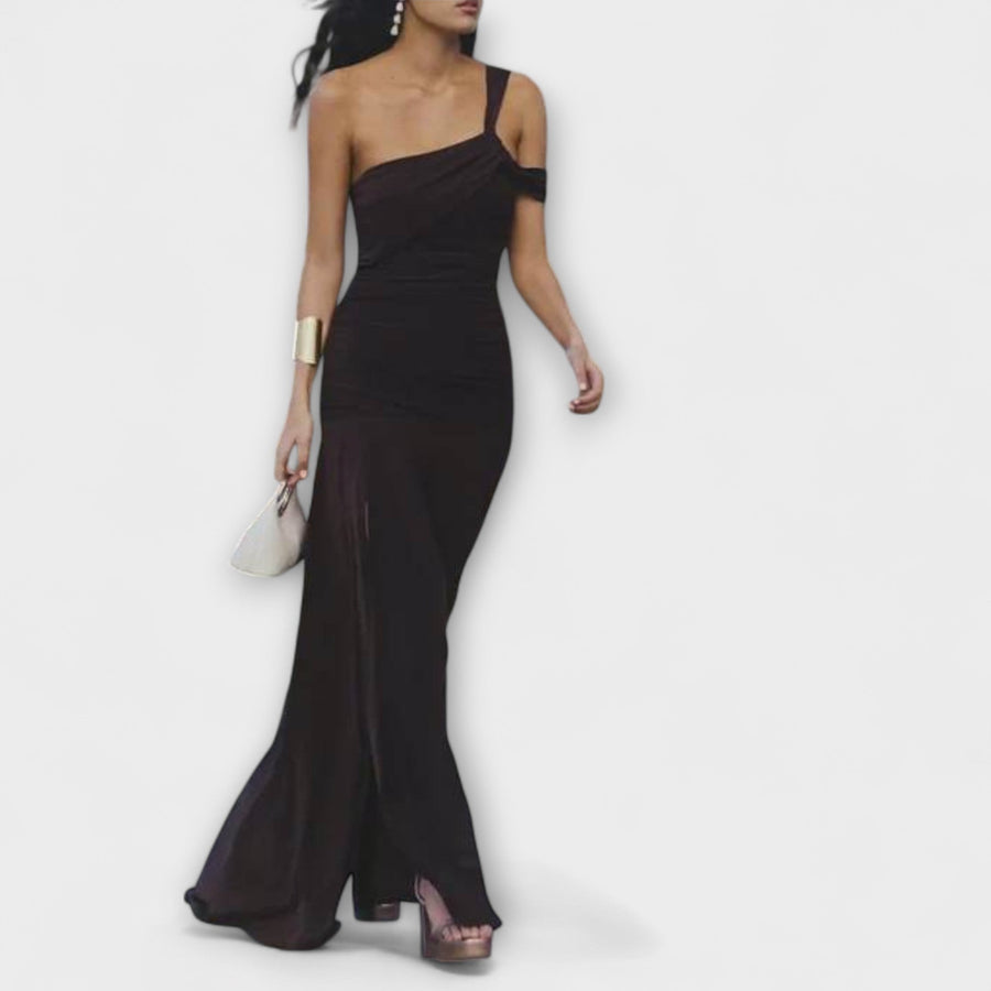 Margot - Figurbetontes Maxikleid mit Off-Shoulder-Design