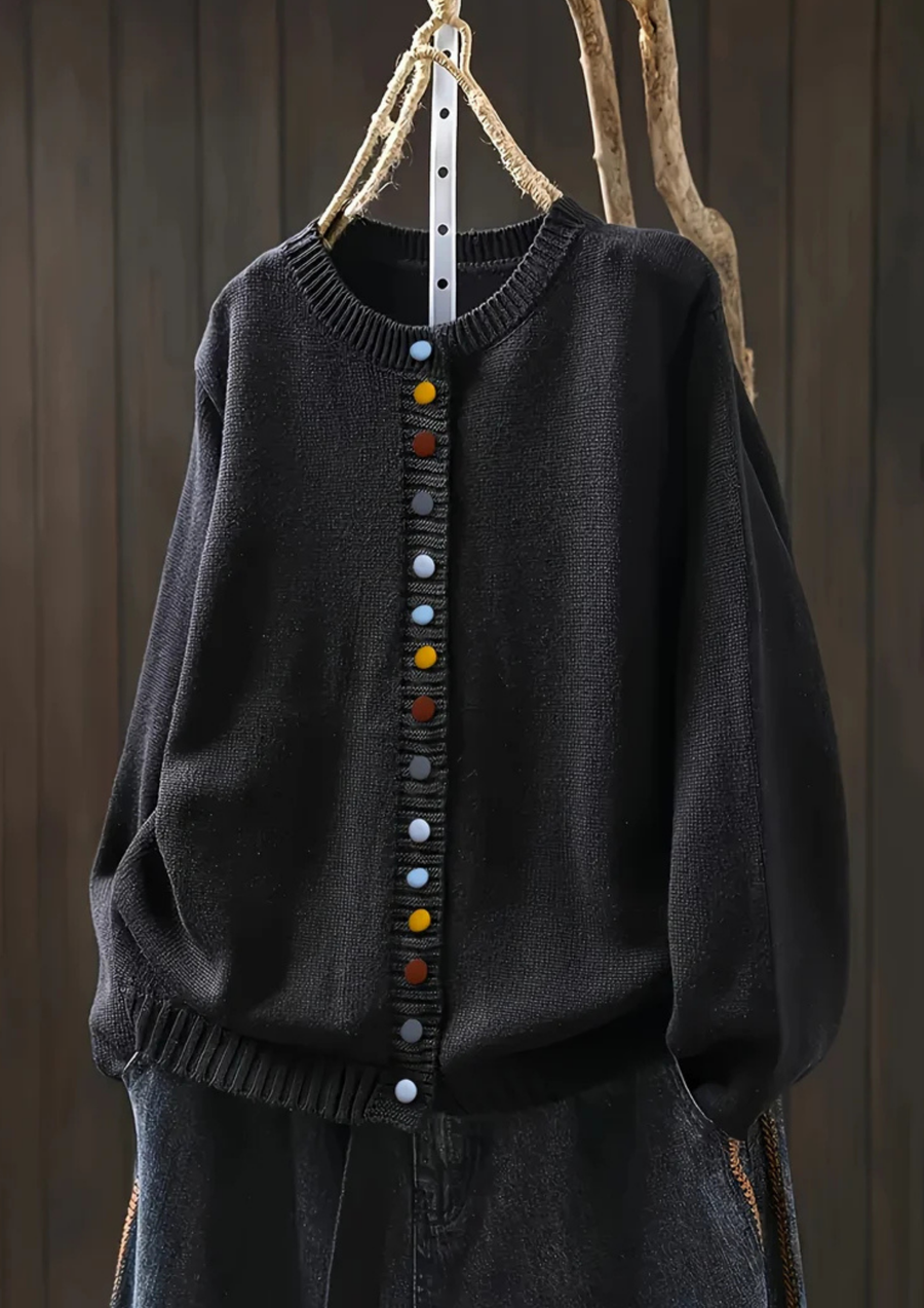 Lisa Komfortable & Stilvolle Cardigan | Schwarz