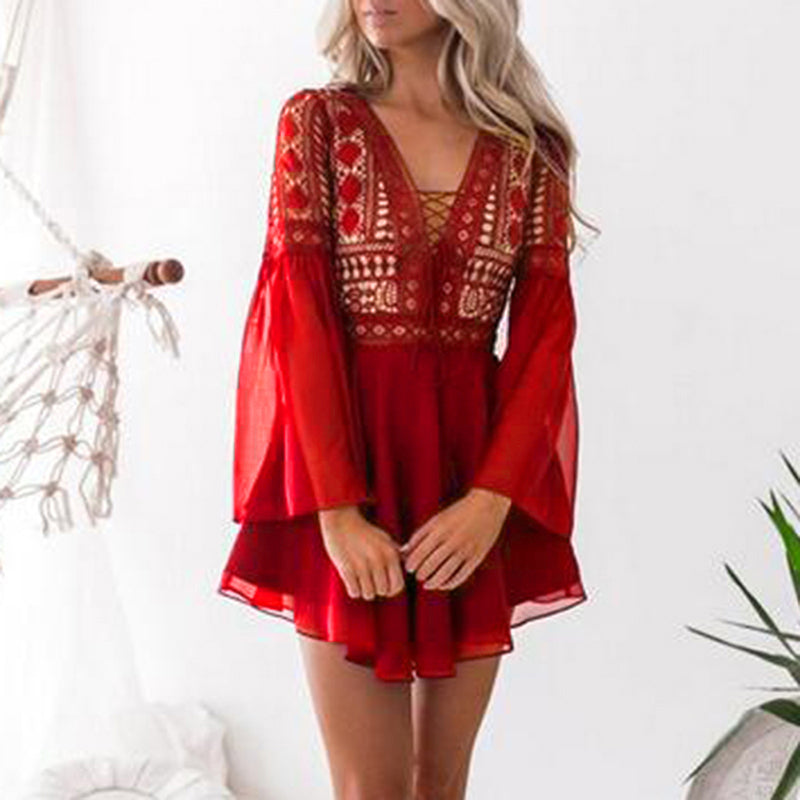Heidi-Mode | Vintage Kleid Kurz Bohemian-Stil