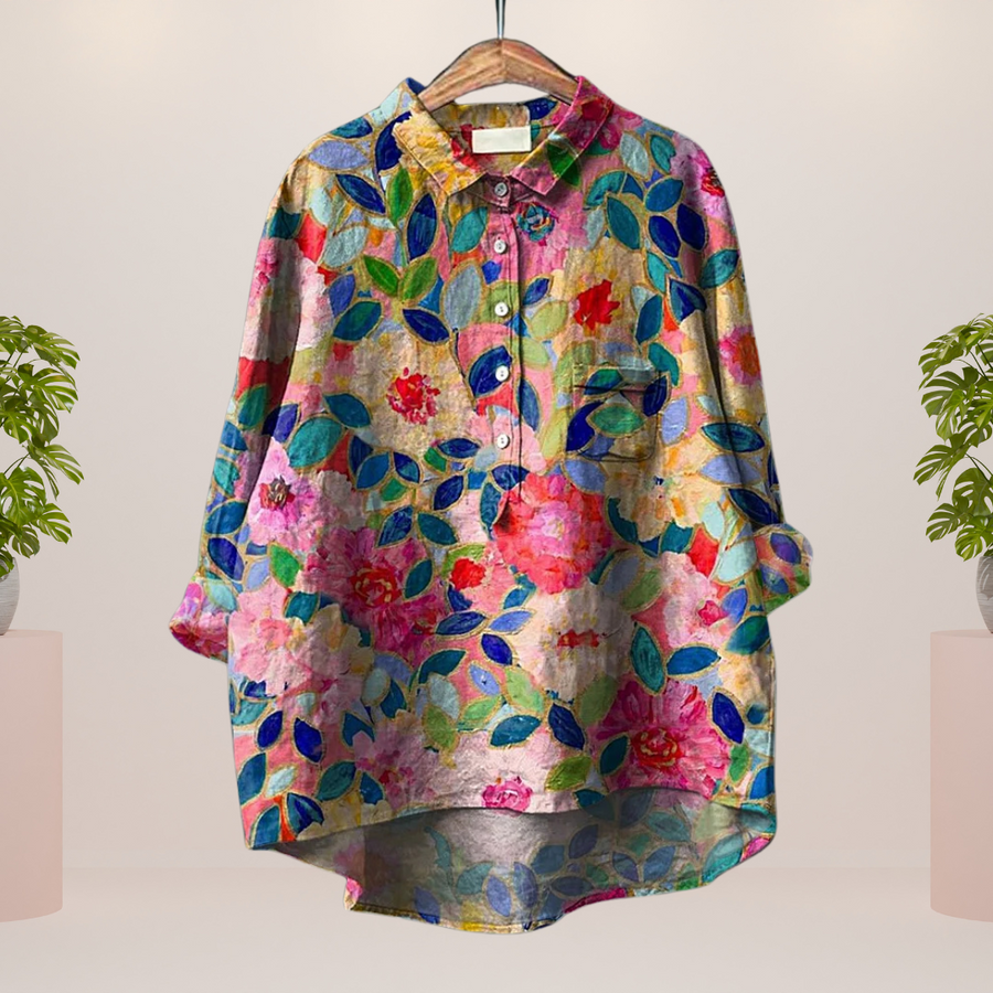 Elena | Lässiges Damen Kunstshirt mit auffälligem Print