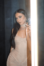 Gisela | Glamouröses Glitzernde Transparentes Abendkleid – Verführerische Eleganz