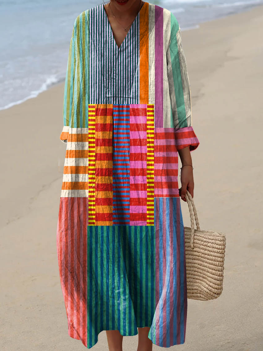 Josie | Retro Geometric Art Dress