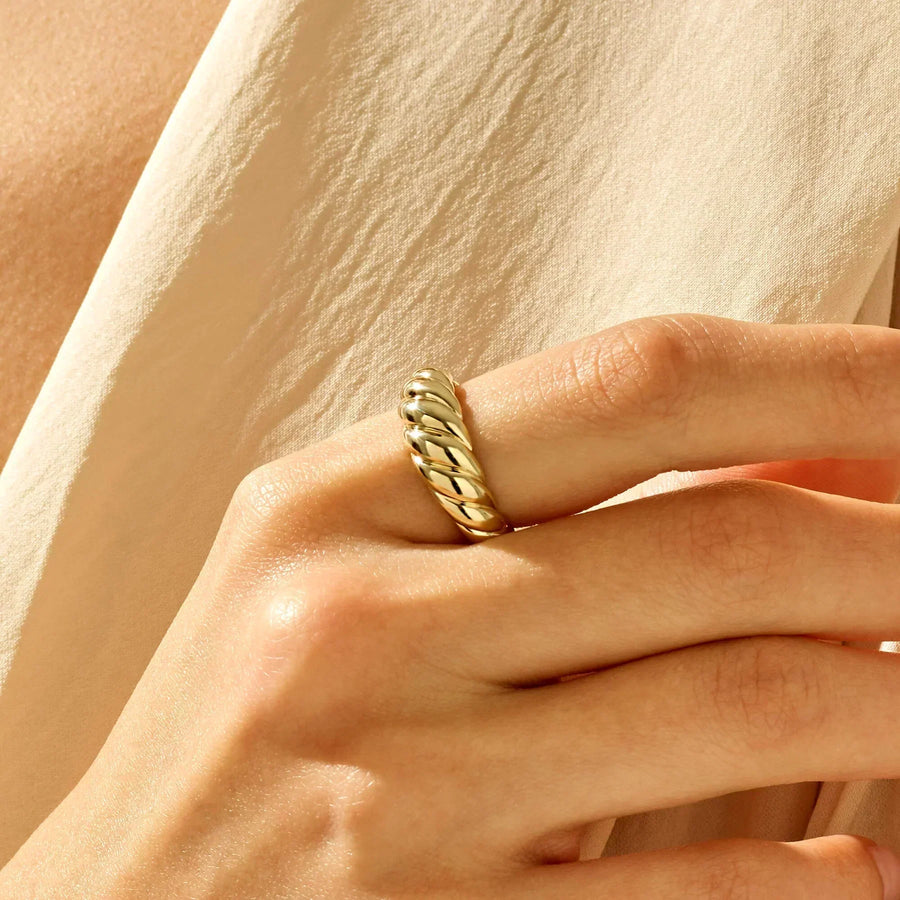 Gold Croissant Ring