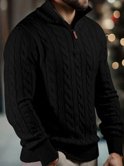 Vasyl – Strickpullover Mit Viertelreißverschluss