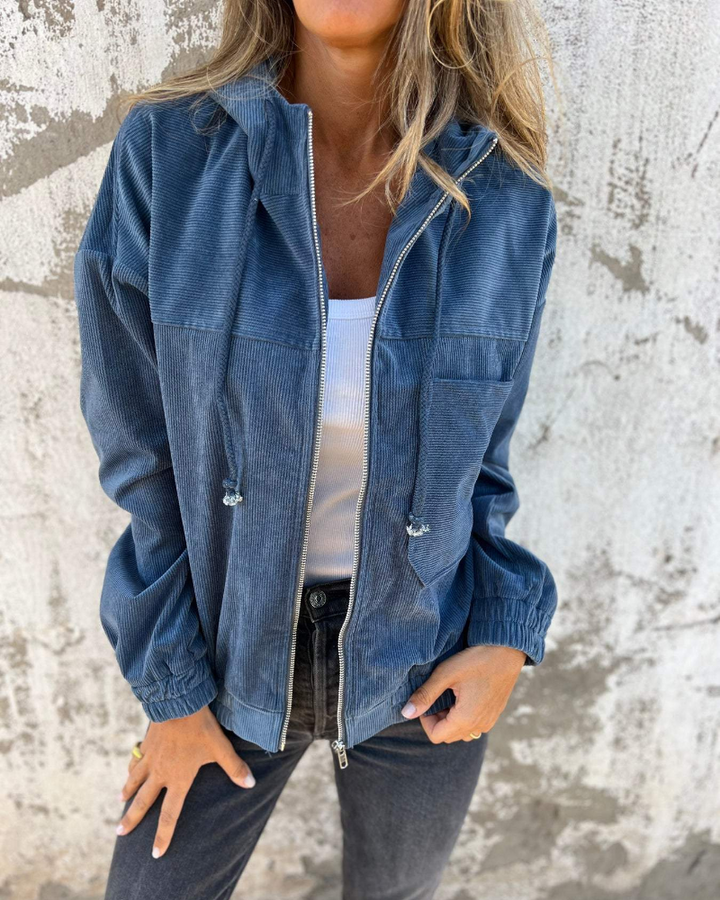 EDA - CORDJACKE MIT VERSTELLBARER KAPUZE