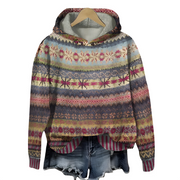 Sola Hoodie mit zeitlosem Muster | Rot