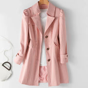 Damen Stilvoller Winter Trenchcoat | Mit Kapuze