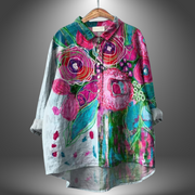 Virginia | Artisan Floral Shirt für Frauen