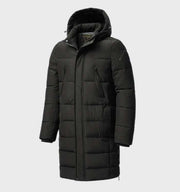 Langer Herren Daunenmantel Mit Kapuze | Winter