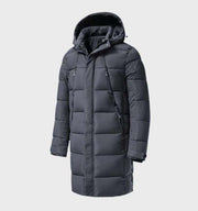 Langer Herren Daunenmantel Mit Kapuze | Winter