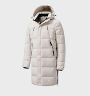 Langer Herren Daunenmantel Mit Kapuze | Winter
