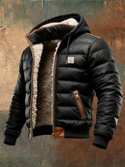 Kevin | Schwarze Herrenjacke gefüttert komfortabel & stylisch