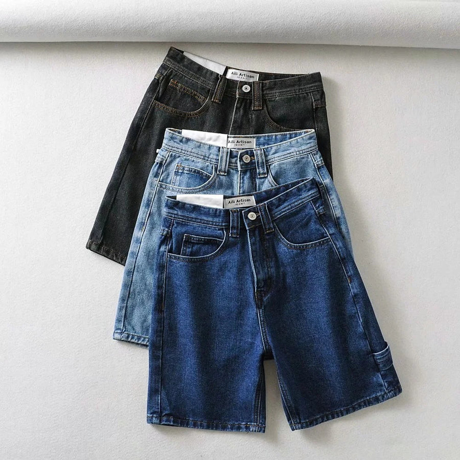 Damen High-Waist Shorts – Elegante Sommer-Shorts mit weitem Bein