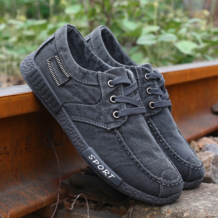 Sportliche Herren-Turnschuhe aus strapazierfähigem Segeltuch - Mateo