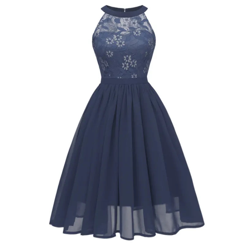 Heidi-Mode | Chiffonkleid mit Spitze und Rüschen