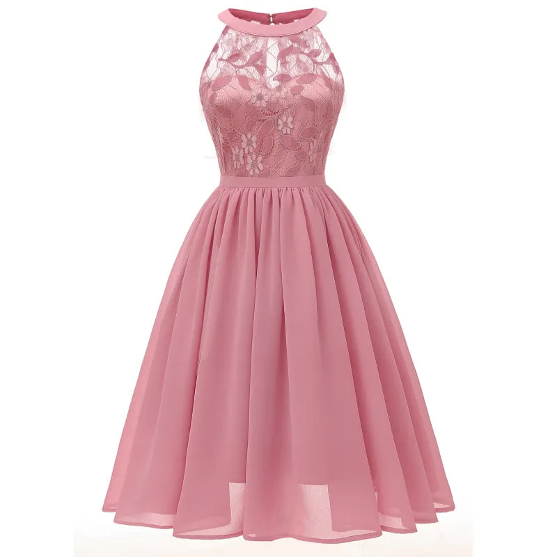 Heidi-Mode | Chiffonkleid mit Spitze und Rüschen
