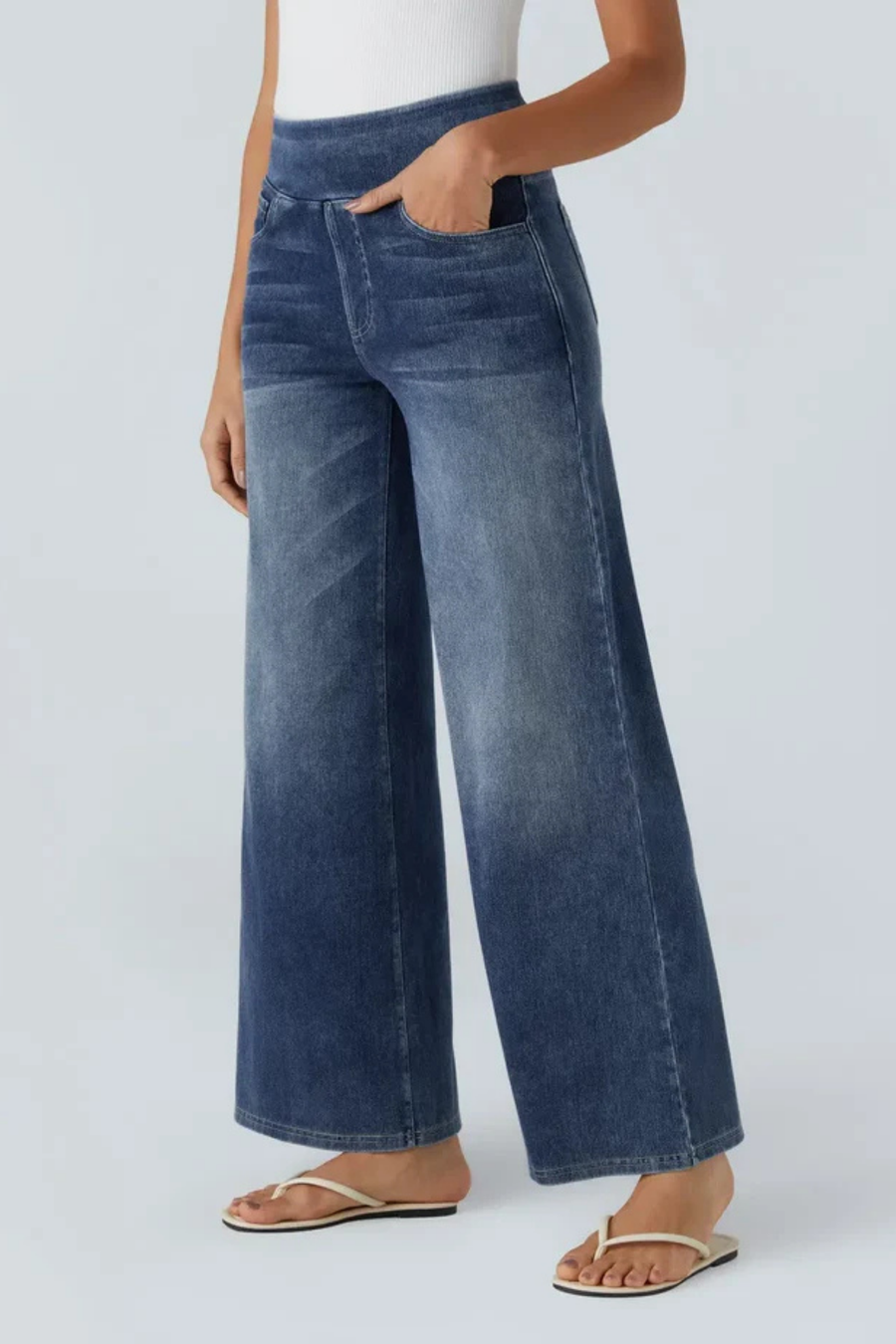 Evanna Hose mit hoher Taille | Dunkelblau