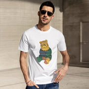 Herren T-Shirt aus Baumwolle mit grafischem Aufdruck, gerader Schnitt - Tomás