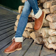 Alma - Gemütliche Stiefeletten mit Lammfellfutter für wärmende Wintertage | Warme und stylische Winterstiefeletten für Damen