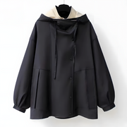 Aleera Elegante Windjacke mit Wetterschutz | Schwarz