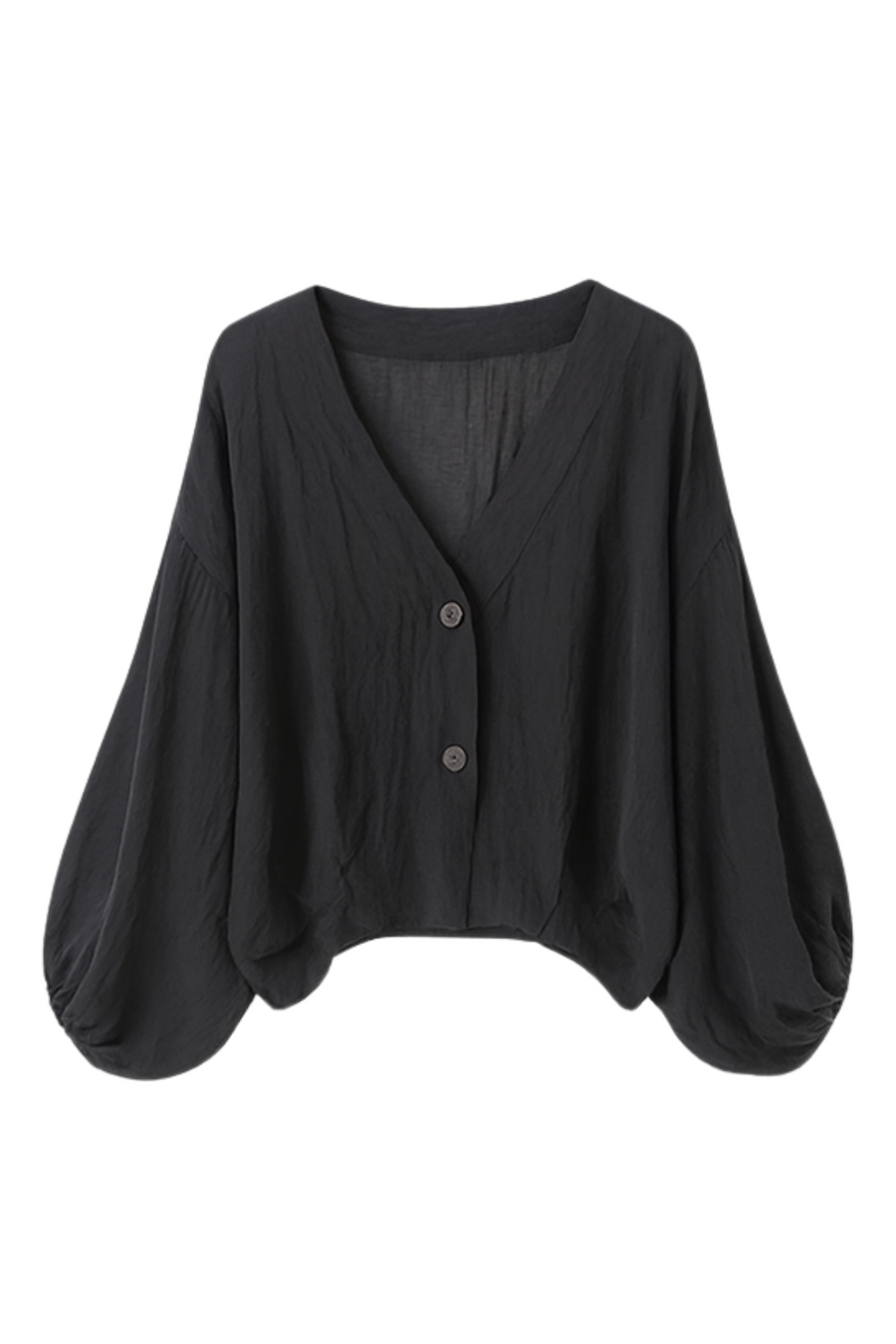 Aella Leinenbluse | Schwarz