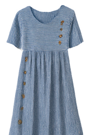 Roslyn Gestreiftes Baumwoll-Midikleid