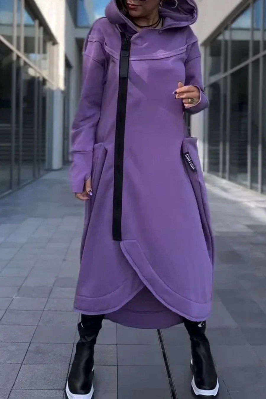Nana Hoodie mit Reißverschluss | Lila