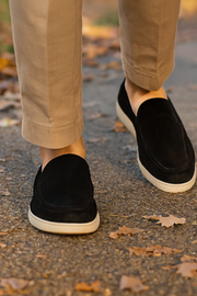 Chase Elegante Wildleder-Loafer | Schwarz