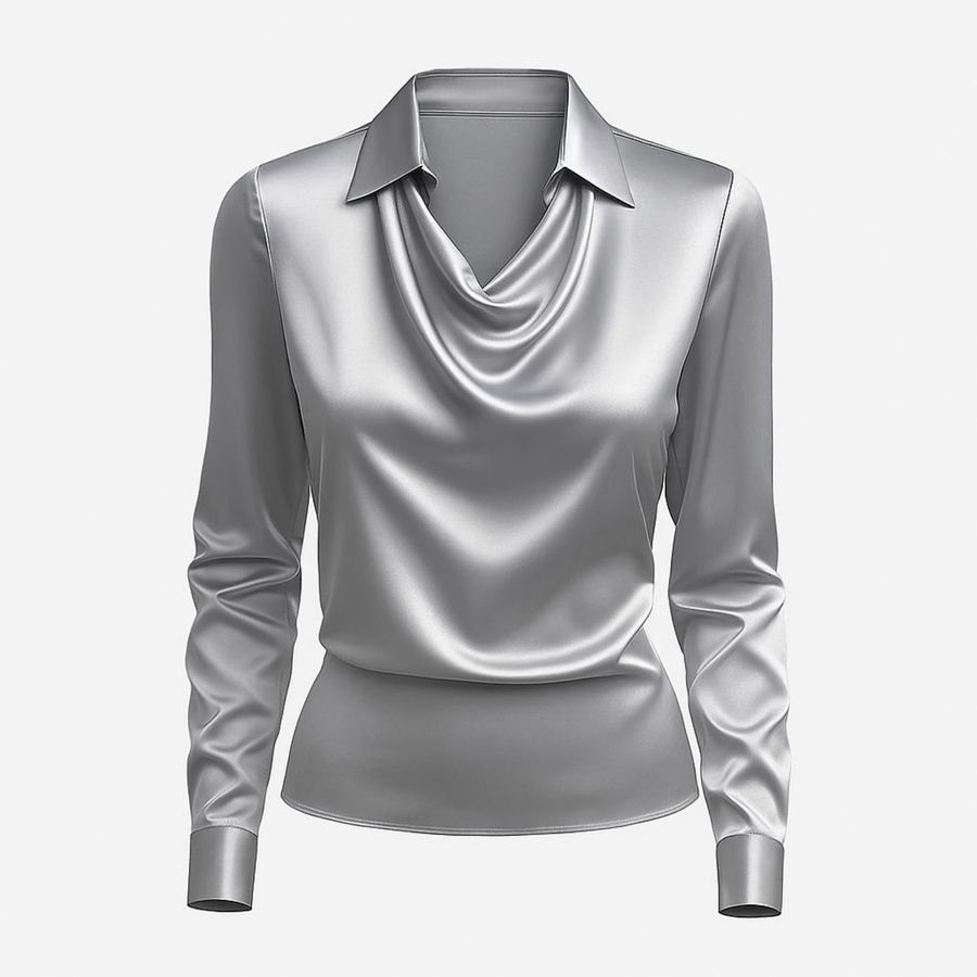 Lynn Elegante Bluse | Silber