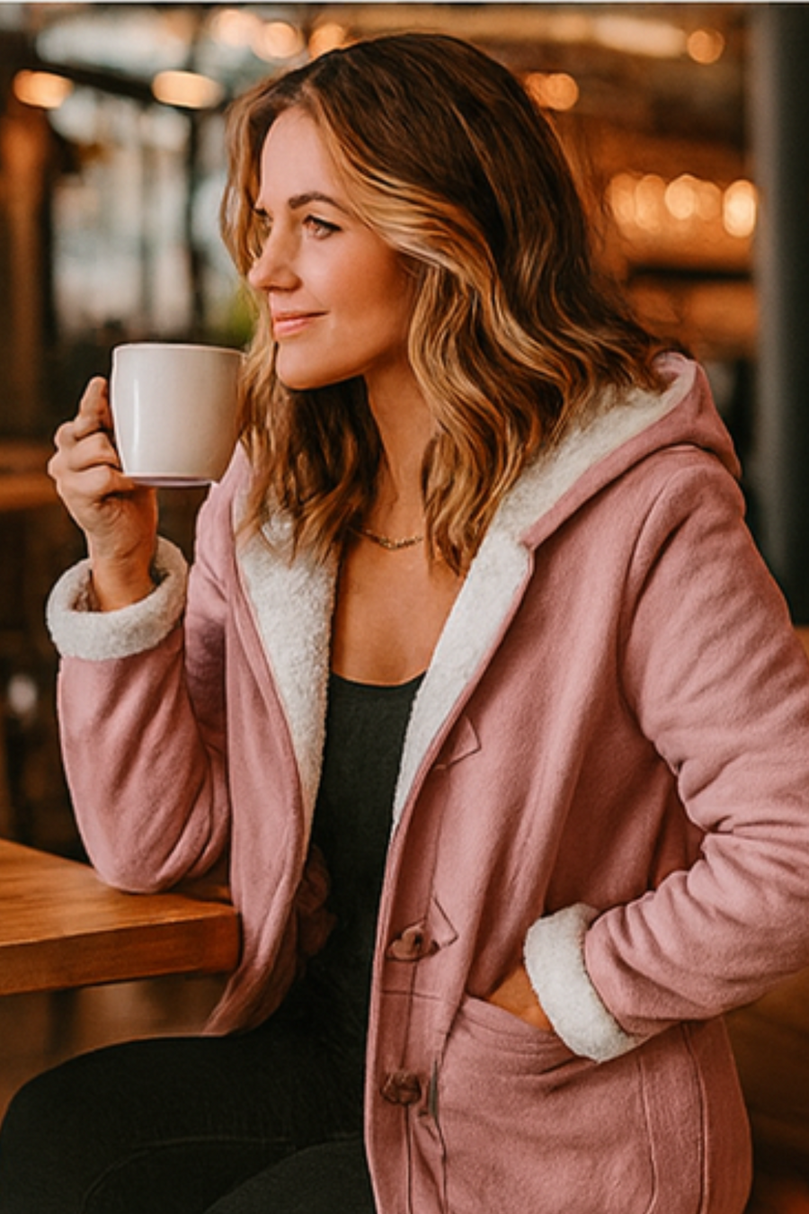 Serena Klassische Fleecejacke | Rosa