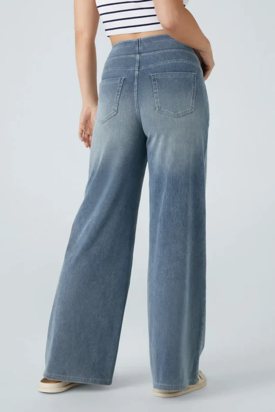 Evanna Hose mit hoher Taille | Hellblau