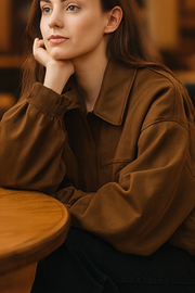 Nala Vintage Oversized Jacket | Braun