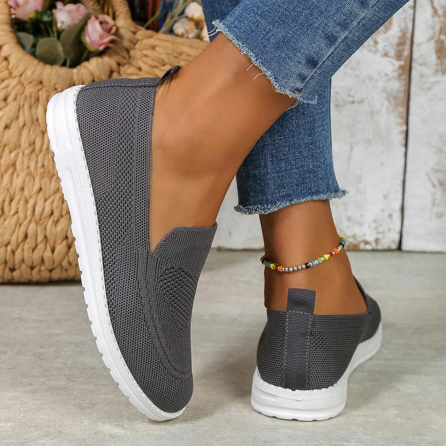 Orthopädische Slipper für Damen aus Mesh mit Fußgewölbestütze
