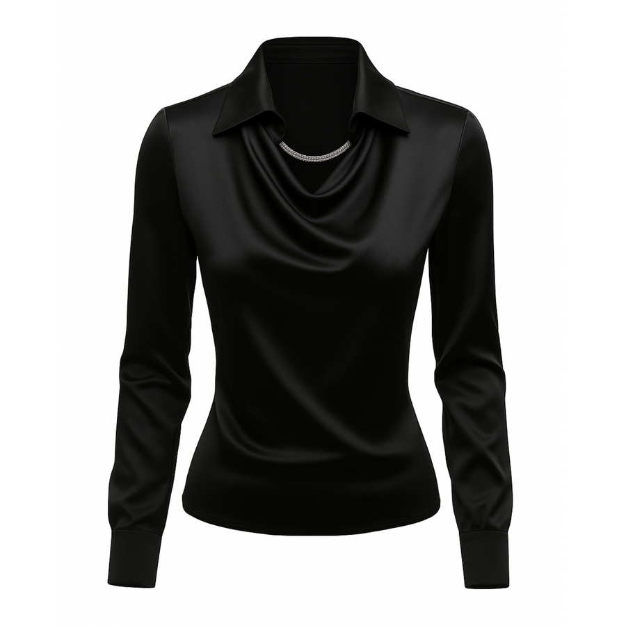 Lynn Elegante Bluse | Schwarz