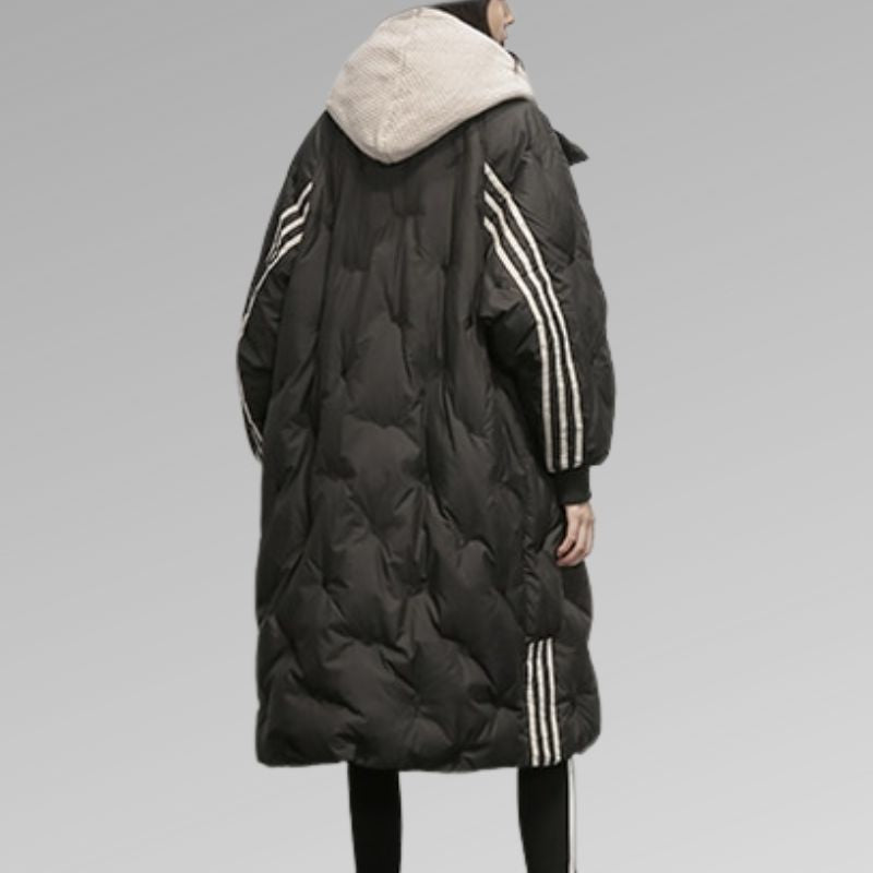 Damen Oversized Daunenmantel mit Kapuze – Stylischer und warmer Wintermantel für kalte Tage