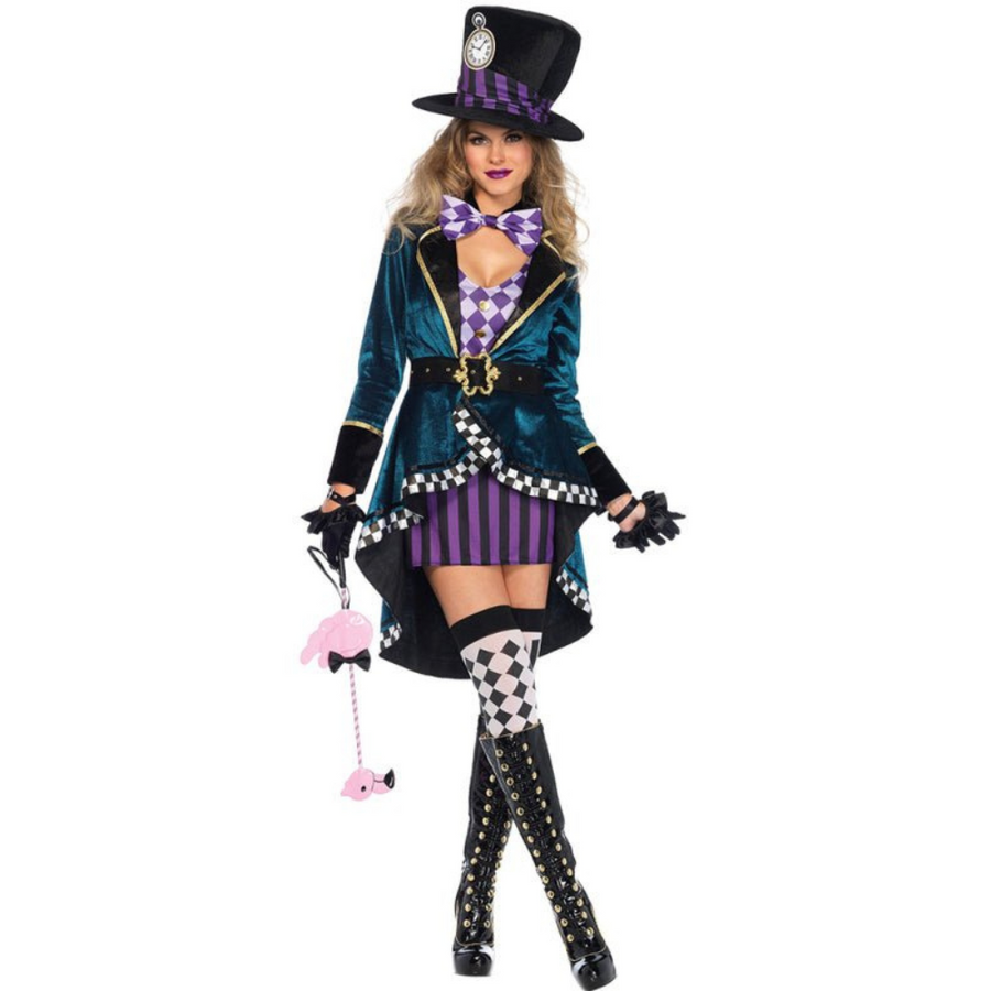 Damen Halloween Kostüm Zirkus | Jacke mit Minirock Set