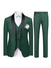 3-teiliges slim fit anzug-set für business und hochzeiten