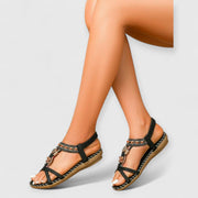Lera | Flache böhmische Sandalen